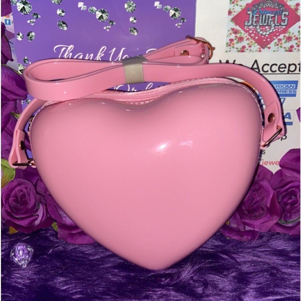 Pink Heart Jelly Purse